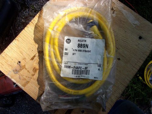 Allen Bradley NEW 4-Pin Mini Straight 6FT Cordset Cable Cat# 889N-F4AF-6F