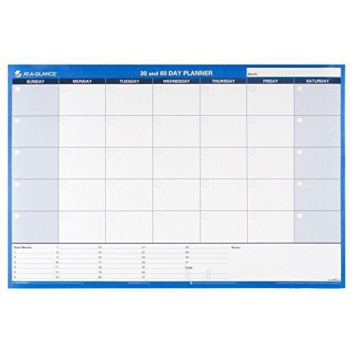 AT-A-GLANCE 60-Day Undated Horizontal Erasable Wall Planner 36x24 Inch Calendar