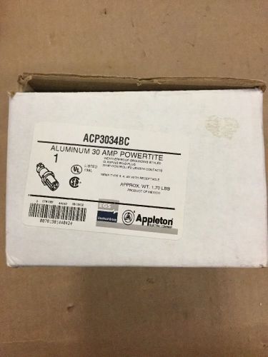 Appleton ACP3034BC 30A Powertite 3W 4 Pole Missing Rubber Grommets