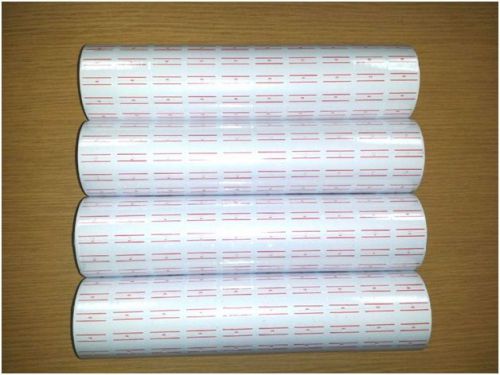 White W/Red line 20000 Tags labels Refill for Motex MX-5500 One line Price Gun