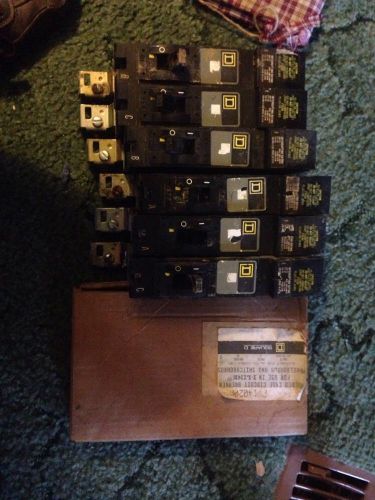 (7) square d circuit breaker i-line 20 amp fy14020 abc for sale