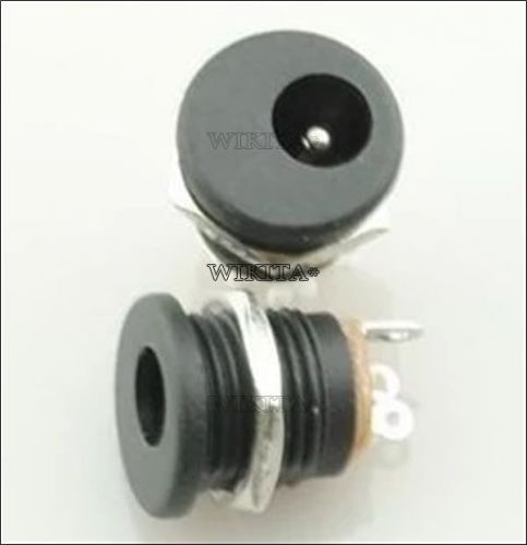 20 pcs dc power jack socket dc-022 2.1 x 5.5 mm with screw nut diy new #3378292