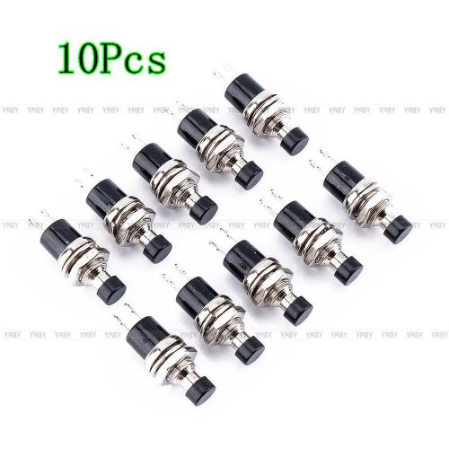 New 10pcs Black Mini Lockless Micro Momentary ON/OFF Push Button Switch Hot