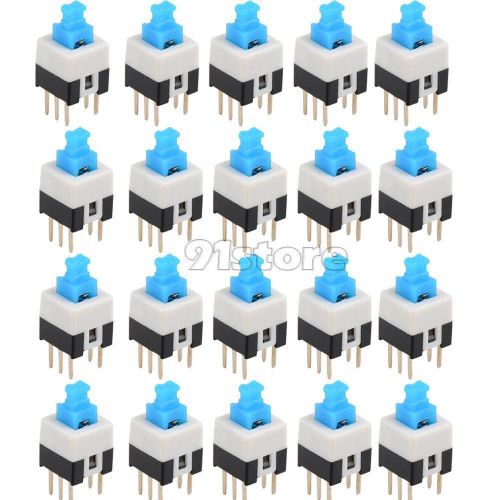 20Pcs lockless 7x7mm Mini Tactile Push Button Switch On-Off 6 pins lockless SR1S