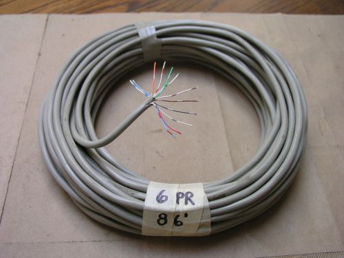 86 Feet  of 6 Pair,  24 gauge, indoor cable wire telecom telephone