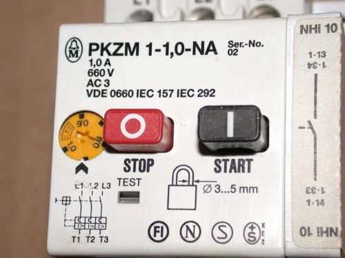 KLOCKNER MOELLER PKZM 1-1,0-Na NHi 10 660V 1,0A Manual Motor Starter Free S&amp;h