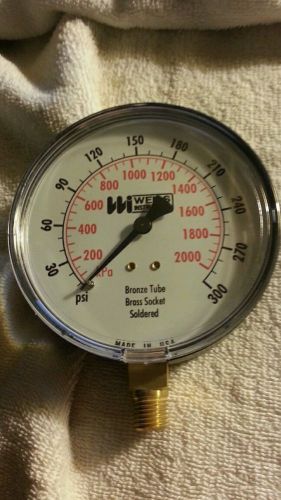 Weiss instruments gauge 1/4 male 3.5&#034; pressure gauge