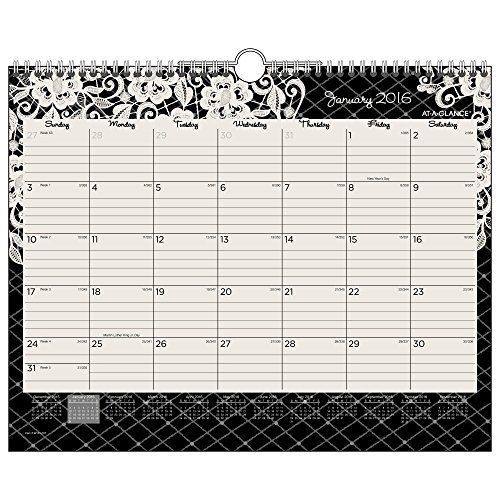 At-A-Glance AT-A-GLANCE Wall Calendar 2016, 14.88 x 11.88 Inches, Lacey