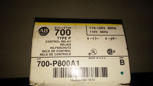 ALLEN BRADLEY 700-P800A1 NEW IN BOX 8 NO CONTROL RELAY !!NO COIL!! SEE PICS #A71