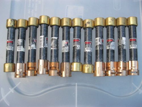 Lot of 12   amp fuses bussmann frs-r-20  600v   w/ caps  used and new  free ship for sale
