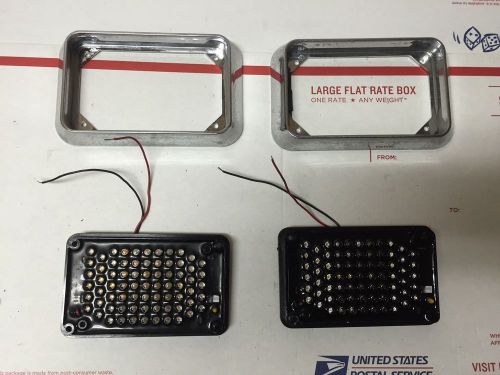 Whelen 43 LED Lights Pair With Built In Flasher Chrome Flanges