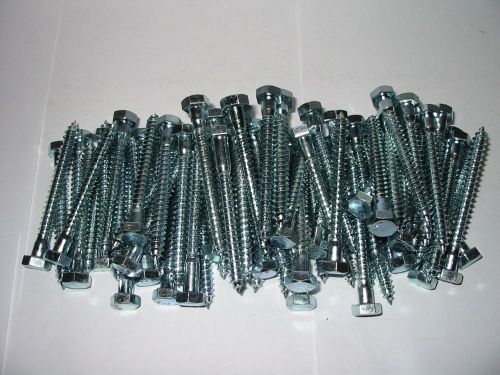 Zinc hex head  lag screw bolt 5/16&#034; x 3&#034; - 70/pcs for sale