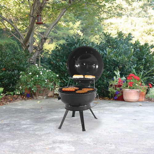Portable Bbq Charcoal Grill Outdoor Camping Grilling Barbeque Smoke Cooking Coal