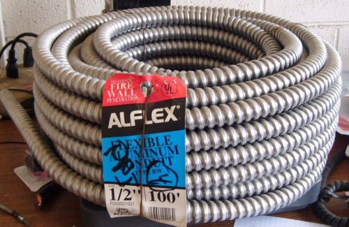 NEW ALFLEX FLEXIBLE ALUMINUM CONDUIT 100&#039; 1/2&#034; TYPE RW F050001001