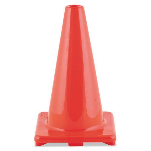 Hi-visibility vinyl cones, 18&#034; tall, orange for sale