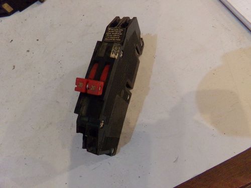 Type RC 38 Circuit Breaker DOUBLE / 2 Pole 20 - 20 Amp (CHIPPED) - USED