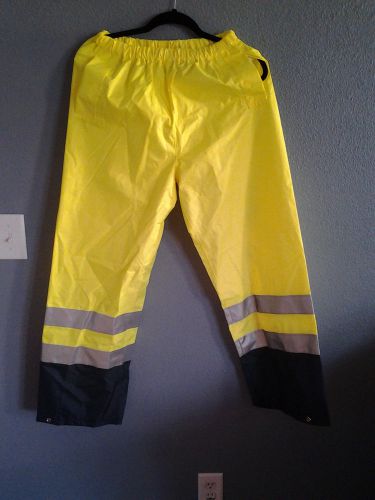 Occunomix lux-tenr  hi-viz rainwear pant, yellow, m for sale