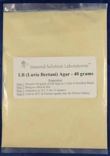 LB (Luria Bertani) Ager 40 grams - Great for Science Fair Projects!