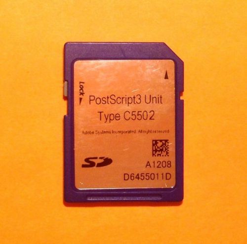 Ricoh PostScript3 Type C5502 415998 D645-11 MP C5502 C4502 C3502 C3002