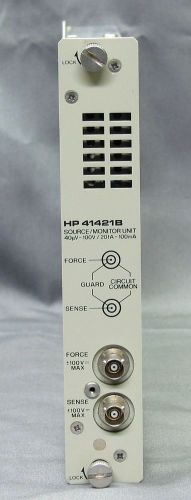 HP Agilent 41421B Source/Monitor Unit Plugin for 4142B, 100V/100mA, tested good