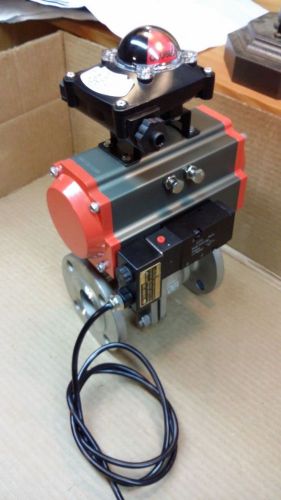 Rfs 1-1/2&#034; ball valve with pneumatic actuator + limit switch box for sale