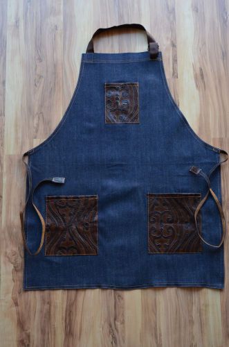 Apron Leather Print Pockets For Tools Woodwork &amp; Crafts Machinist Barber NBBPP