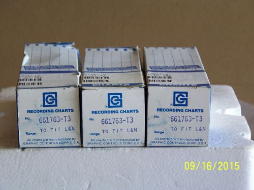 3 rolls graphic controls leeds &amp; northrup 661763-t3 roll chart paper for sale
