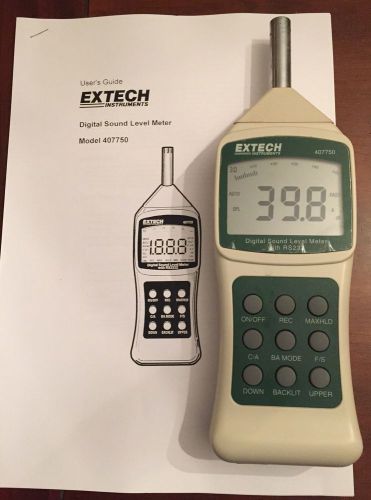 Extech Digital Sound Level Meter Model 407750 With RS232