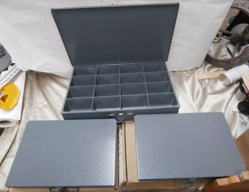 3 Durham Metal Compartment Box (2) 4HY22 &amp; (1) LARGER W/Fixed Divide FREE SHIP!!