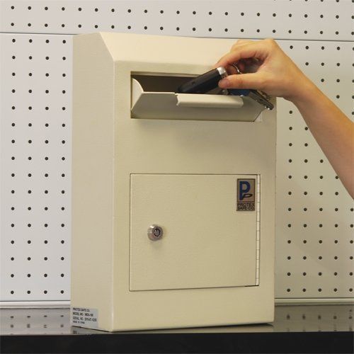 Drop Box Locking Lock Secure Cash Mail Safe Key Car Remote Wall Mount Bulky Item