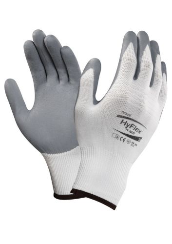 12 pr ansell hyflex 11-800 foam nitrile coating glove size 9 for sale