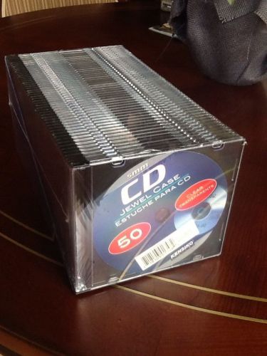 Kensiko 50 Clear CD Jewel Cases 5mm