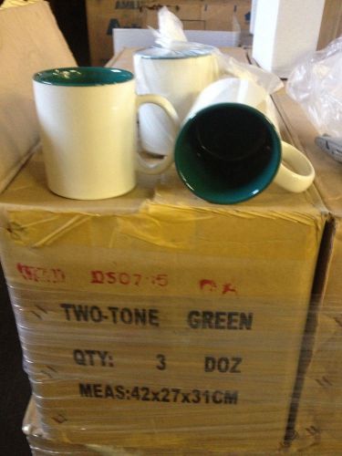 blank sublimation mugs green interior 11 oz (36 pieces)