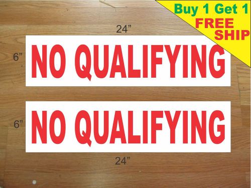 NO QUALIFYING 6&#034;x24&#034; REAL ESTATE RIDER SIGNS Buy 1 Get 1 FREE 2 Sided Plastic