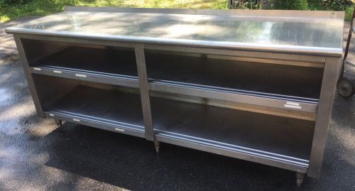 Advance Tabco Stainless Steel Dish plate storage cabinet work table 7 Feet