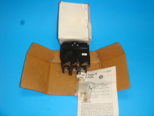NEW WESTINGHOUSE AMBIENT COMPENSATED THERMAL OVERLOAD RELAY, BA13A, 3 POLE, NIB