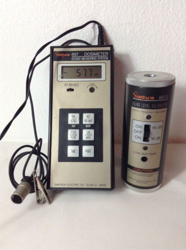 Simpson 897 Dosimeter Kit with 887-2 Sound Level Calibrator