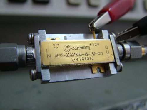 RF Amplifier 0.5 - 18GHz MITEQ Broadband Low Noise AFS5-0200100-45-15P