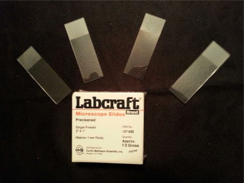LABCRAFT Microscope Slides - Precleaned, frosted 3&#034; x 1&#034; NEW w/Free Shipping