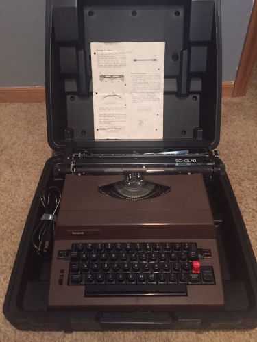 Vintage sears scholar 161.53970 portable electric typewriter w/ hard case works for sale