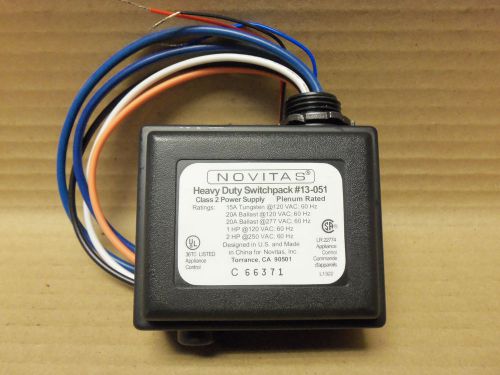 NEW NOVITAS HEAVY DUTY SWITCHPACK #13-051 CLASS 2 POWER SUPPLY