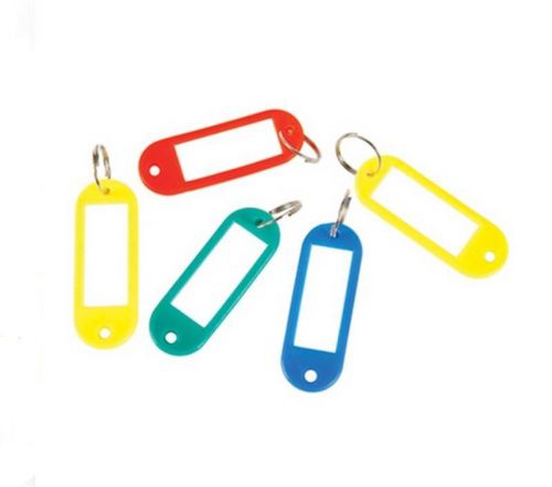 Plastic Key Tags Text Label Office Supply  Home Organize Lot of 6 Free Shipping