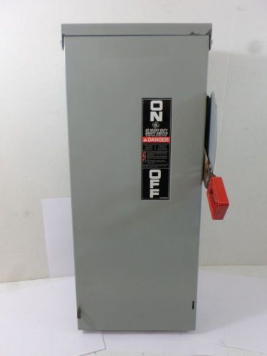 Used ge th3362r 60 amp 600 volt fusible nema 3r safety switch model 10 for sale