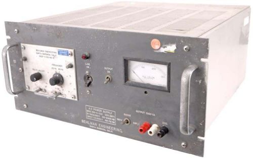 Behlman 100-C-202 130/260V 2GHz 1000VA Variable AC Power Supply w/OSCP-1-50-60-E