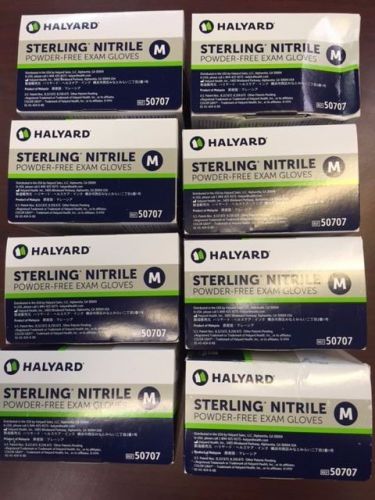 KC--Halyard - Sterling#50707-Medium, Nitrile PF Exam Gloves 8 box/200 pcs