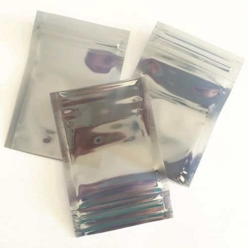 10pcs open top shielding anti static bags 9cm x 6cm plastic holders packagings for sale