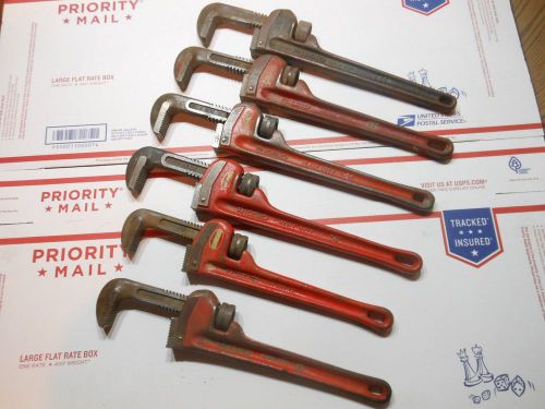 Ridgid 6 piece pipe wrench lot- 12&#034; and 14&#034;- sweet!