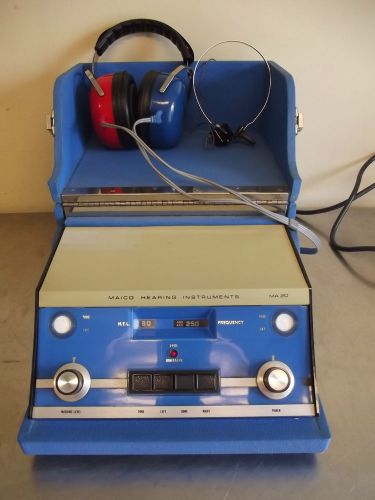 Maico MA20 Audiometer Hearing Diagnostic Unit w/Headphones &amp; Bone Phone-m700