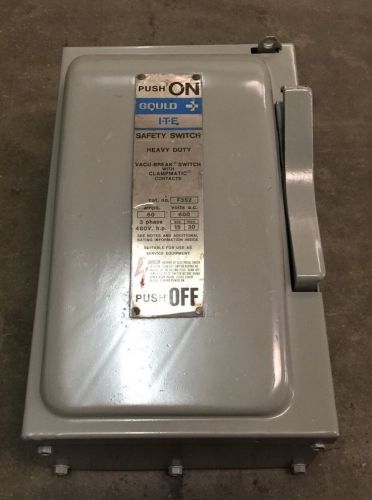 ITE Gould 60 Amp 600 Volt Fusible Disconnect Switch F352