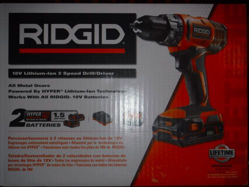 NEW RIDGID 18 VOLT COMPACT DRILL DRIVER KIT R860052K